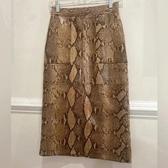 NWT Anthropologie Current air Python Print Midi Length Skirt Sz 0 - Picture 4 of 9